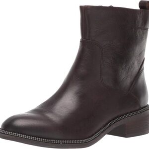 Franco Sarto Brindle- Dark Brown Leather Ankle Booties